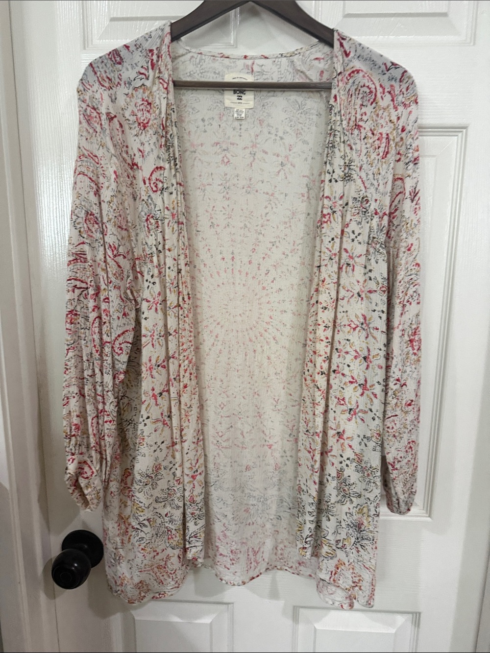 Women’s Billabong long cover up shirt size s/m